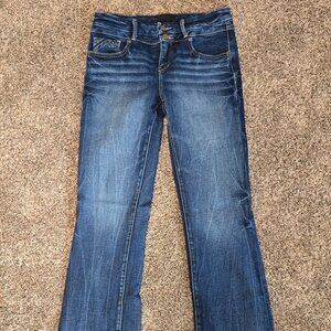 Womens Buckle Black Bootcut Jeans